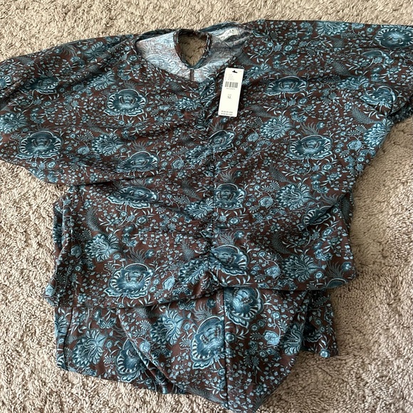 Anthropology / Grey State dress size xl nwt Gorgeous turquoise and brown - Picture 5 of 6